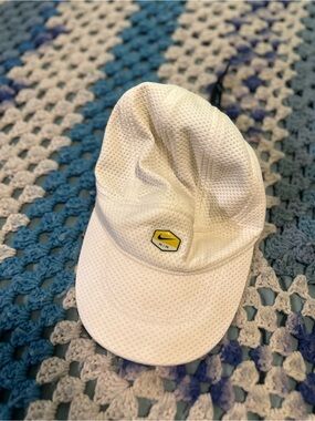 Nike White Mesh Air Cap with Yellow Logo